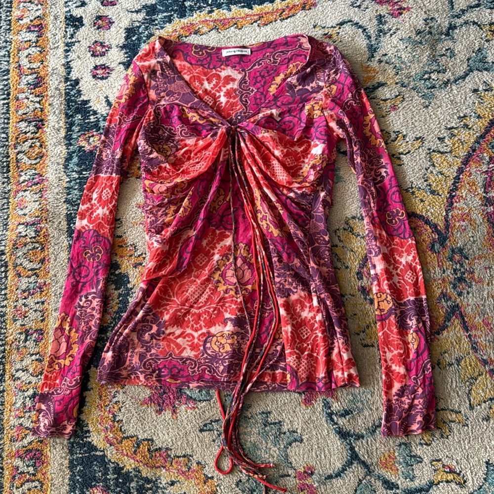 Boho sheer top size M